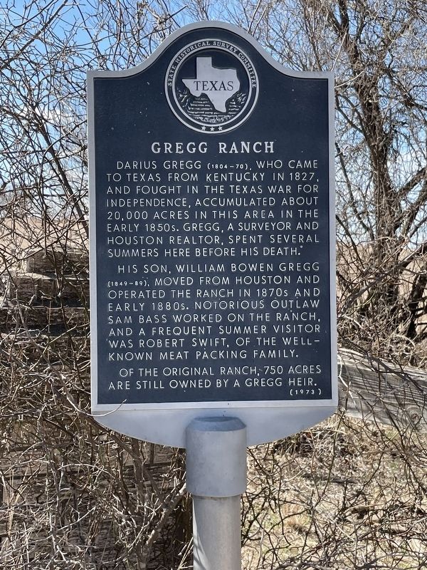 Gregg Ranch Marker image. Click for full size.