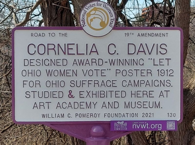 Cornelia C. Davis Marker image. Click for full size.