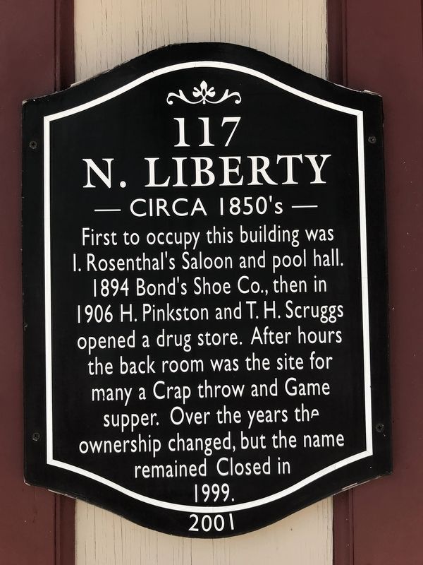 117 N. Liberty Marker image. Click for full size.