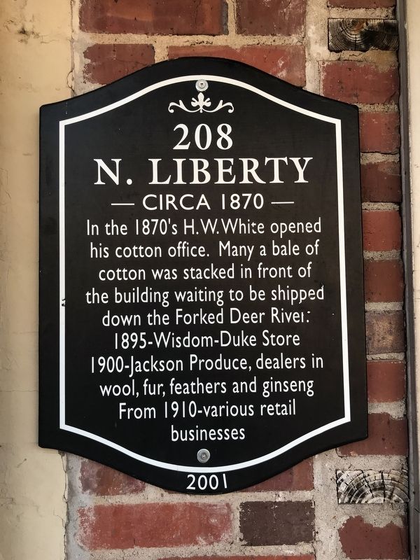 208 N. Liberty Marker image. Click for full size.