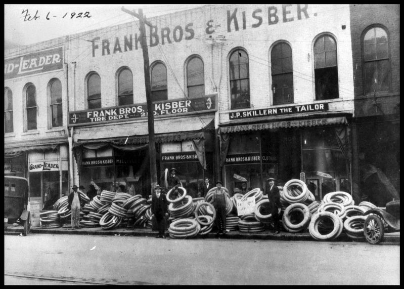 Frank Bros. and Kisber tire store image. Click for full size.