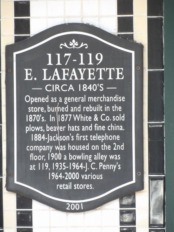 117-119 E. Lafayette Marker image. Click for full size.