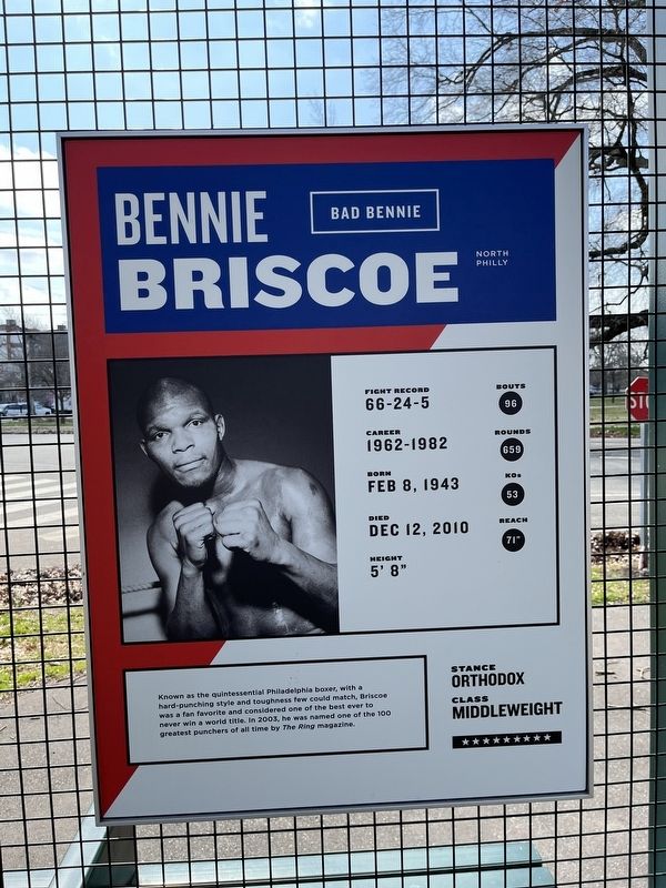 Bennie Briscoe side of the marker image. Click for full size.