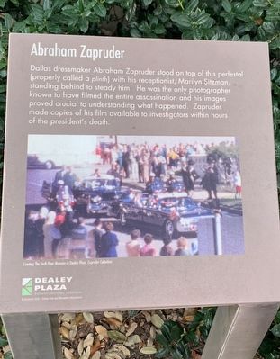 Abraham Zapruder Marker image. Click for full size.