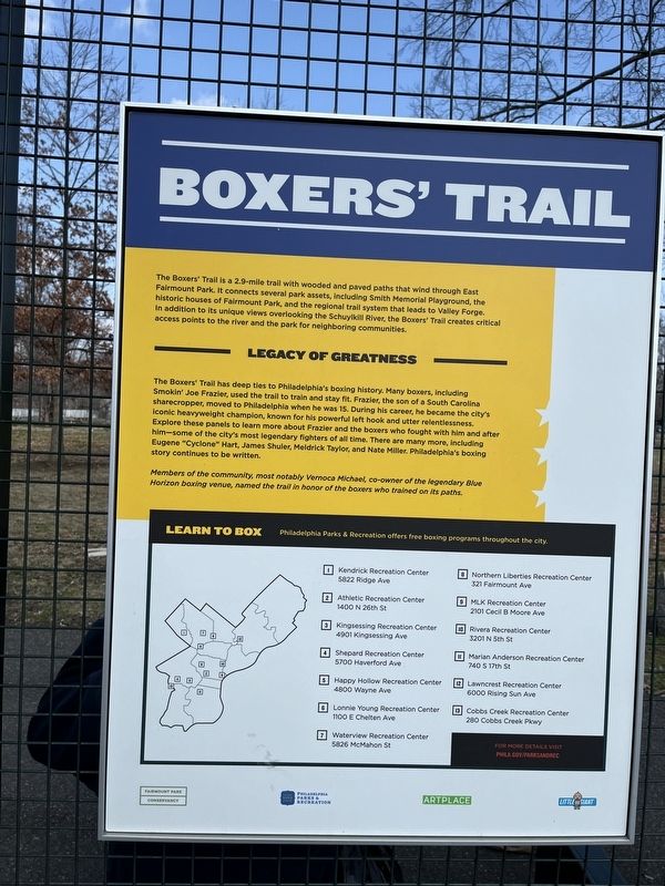 Boxers' Trail side of the marker image. Click for full size.