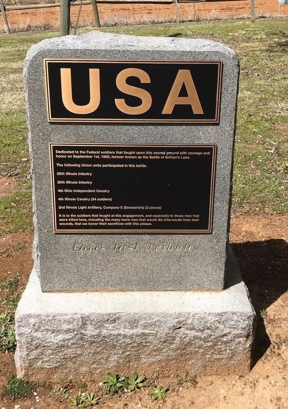 Britton Lane Union Monument image. Click for full size.