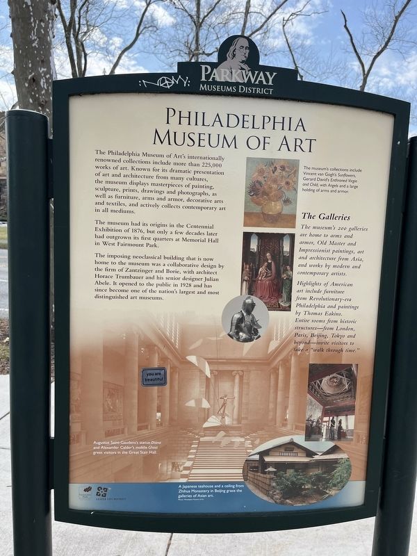 Philadelphia Museum of Art side of the marker image. Click for full size.
