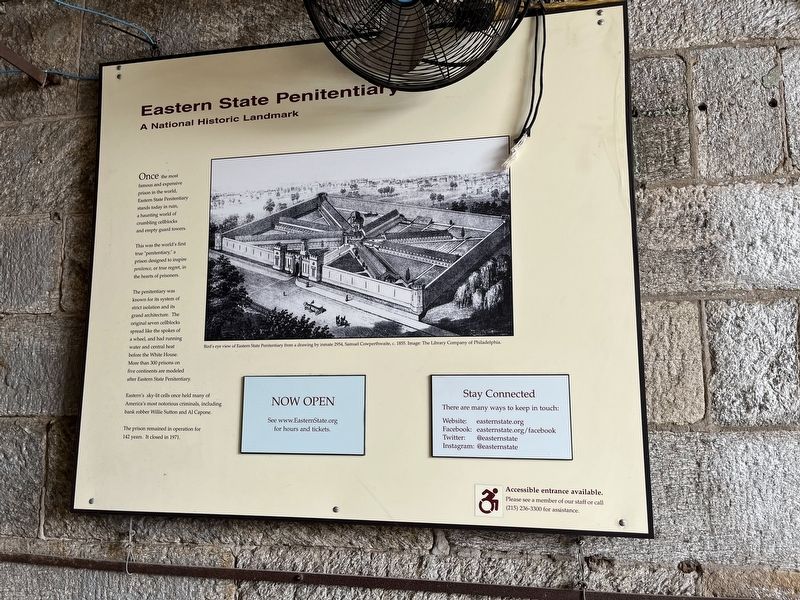 Eastern State Penitentiary Marker image. Click for full size.