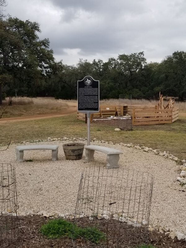 The Jacob's Well Marker in the garden area of the Nature Center image. Click for full size.