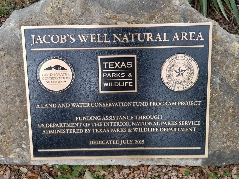 The nearby Jacob's Well Nature Area Marker image. Click for full size.