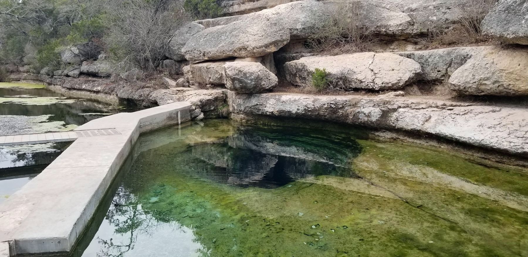 The view of Jacob's Well from the creek image. Click for full size.