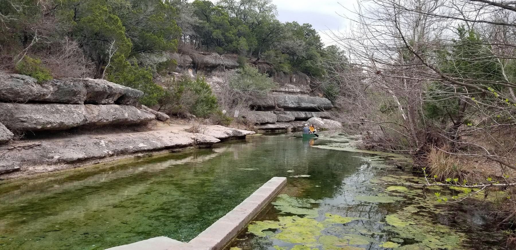 The view of Cypress Creek from behind Jacobs Well image. Click for full size.