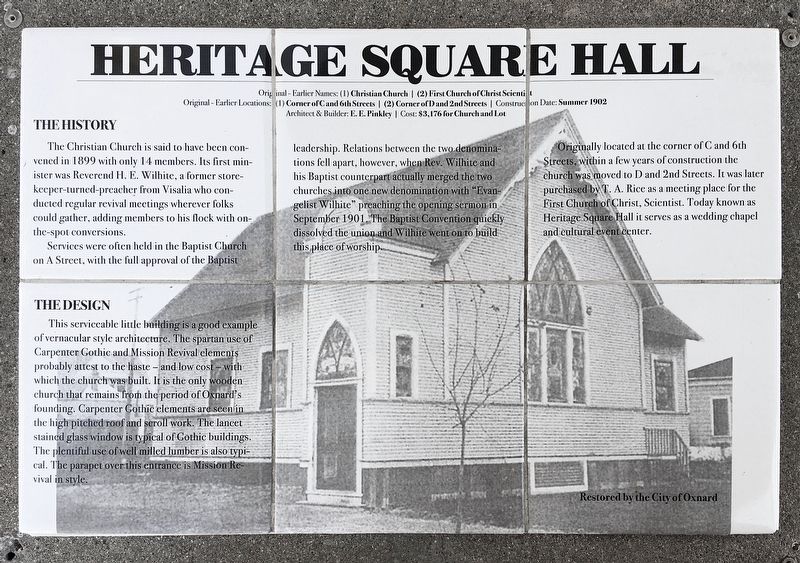 First Church of Christ Scientist Marker. Click for full size. First Church of Christ Scientist Marker image. Click for full size.
