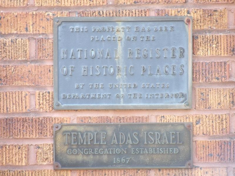 Temple Adas Israel Marker image. Click for full size.