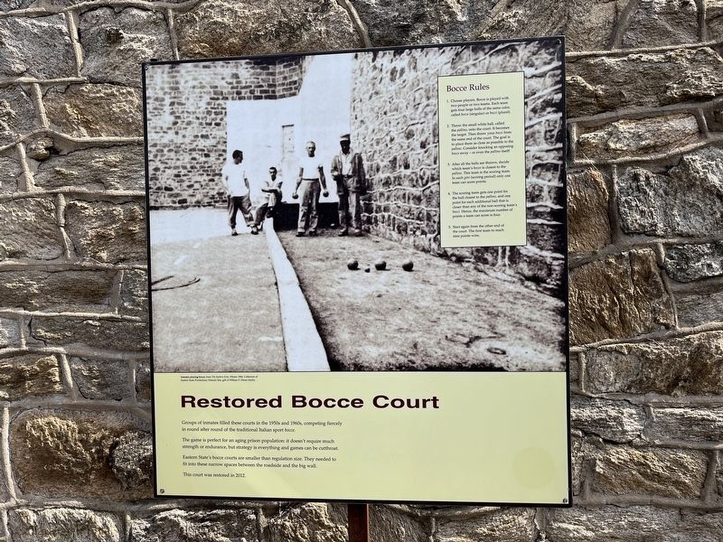 Restored Bocce Court Marker image. Click for full size.