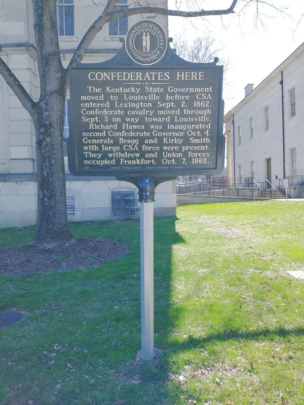 Confederates Here Marker (refurbished). Click for full size. Confederates Here Marker (refurbished) image. Click for full size.