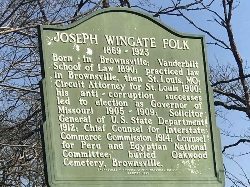 Joseph Wingate Folk Marker image. Click for full size.