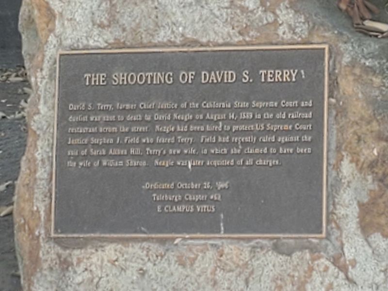 The Shooting of David S. Terry Marker image. Click for full size.