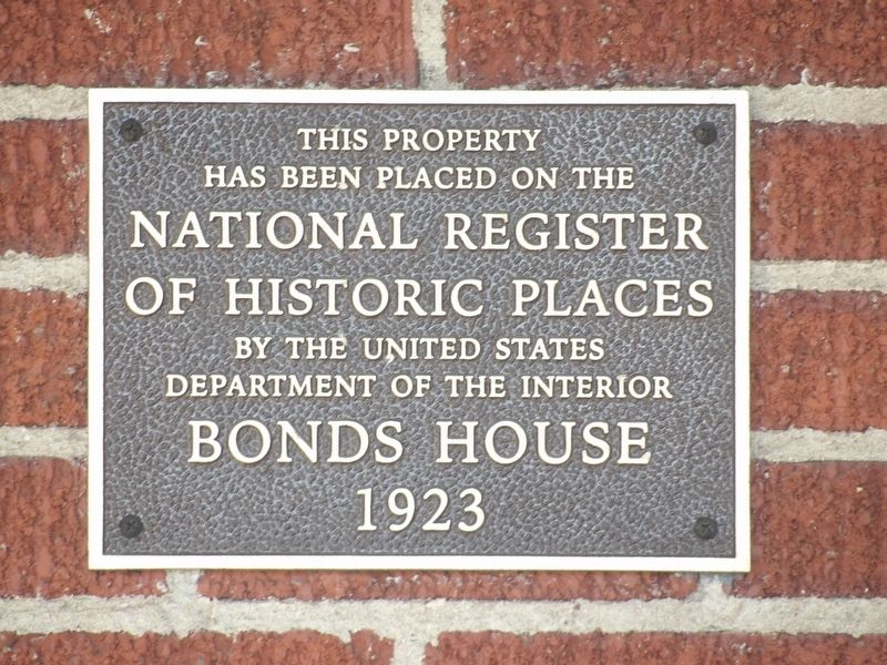 Bonds House Marker image. Click for full size.