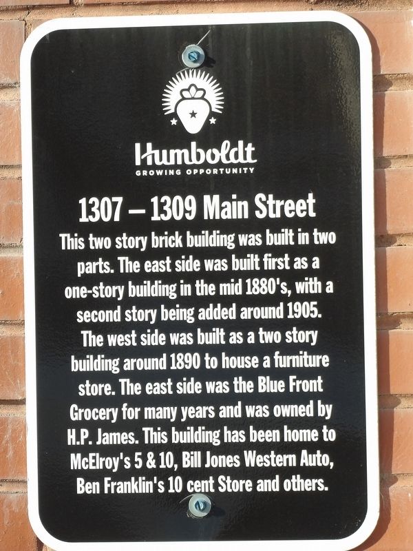 1307-1309 Main Street Marker. Click for full size. 1307-1309 Main Street Marker image. Click for full size.