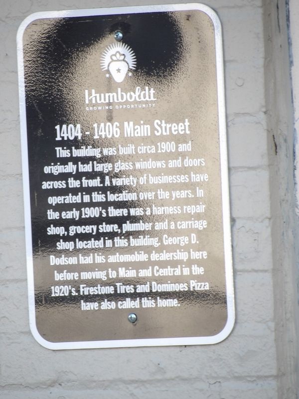 1404-1406 Main Street Marker image. Click for full size.