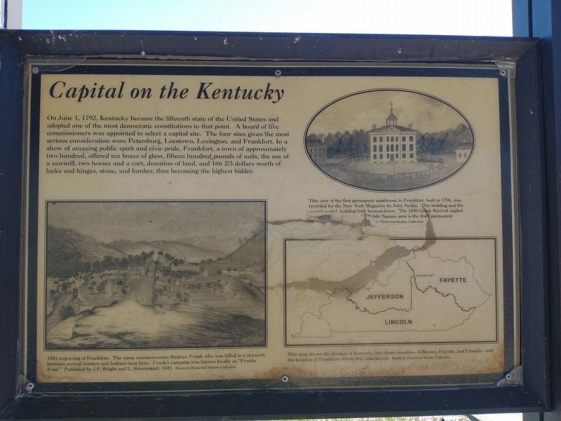 Capital on the Kentucky Marker image. Click for full size.