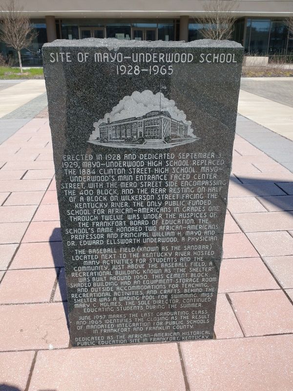 Site Of Mayo-Underwood School 1928-1965 Marker image. Click for full size.