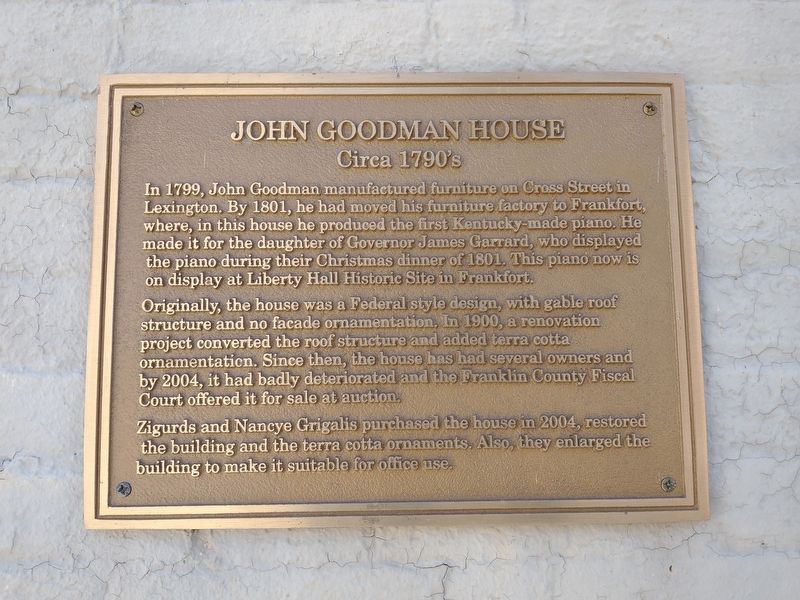 John Goodman House Marker image. Click for full size.