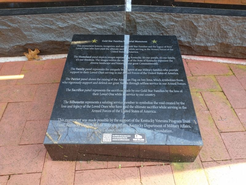 Gold Star Families Memorial Monument image. Click for full size.