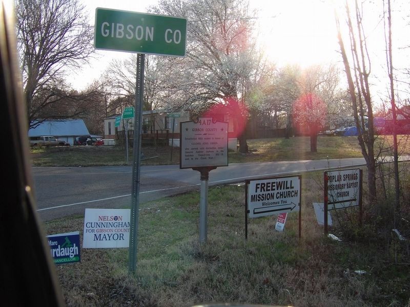 Gibson County Marker side image. Click for full size.
