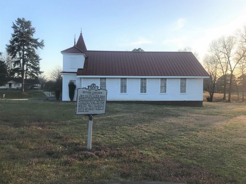 Bethel College Marker. Click for full size. Bethel College Marker image. Click for full size.