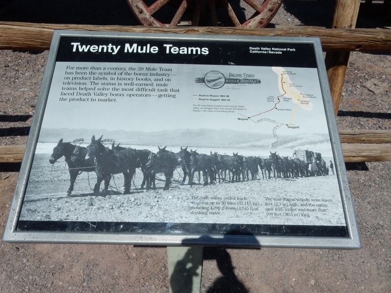 Twenty Mule Teams Marker image. Click for full size.