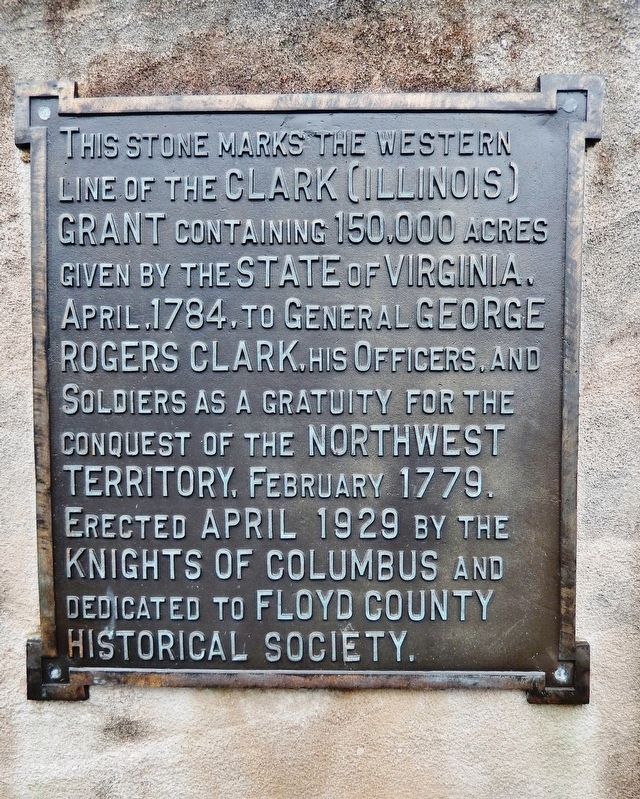 Western Line of the Clark (Illinois) Grant Marker image. Click for full size.