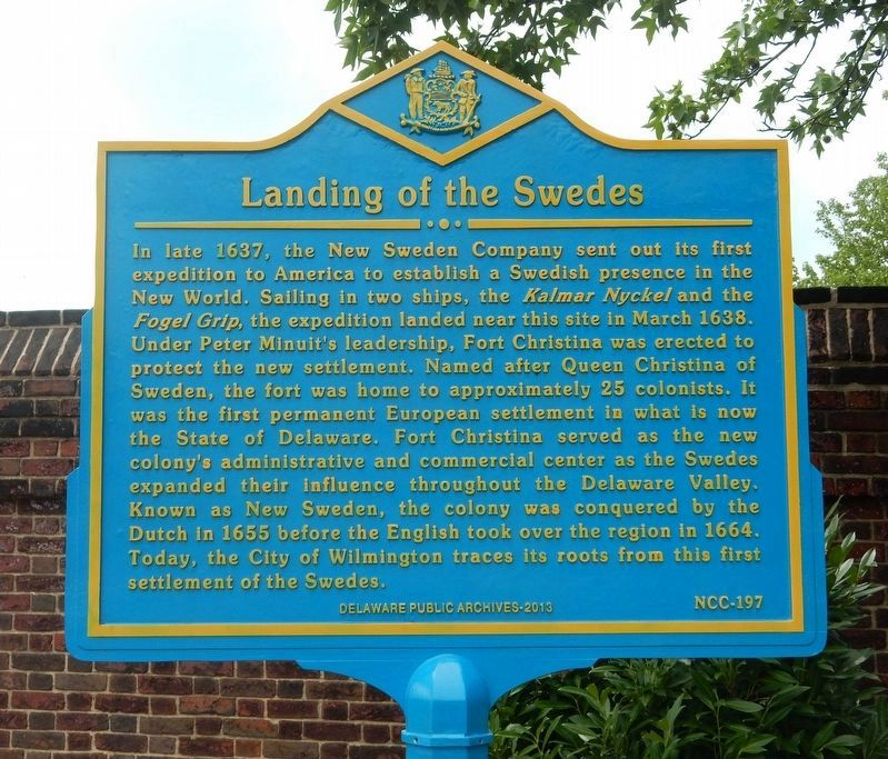 Landing of the Swedes Marker image. Click for full size.