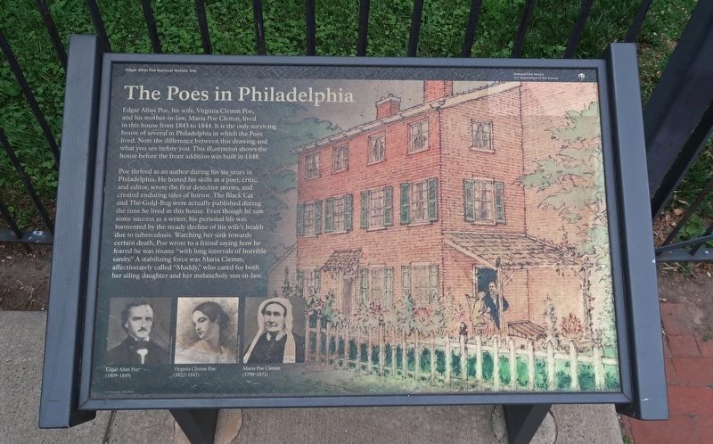 The Poes in Philadelphia Marker image. Click for full size.
