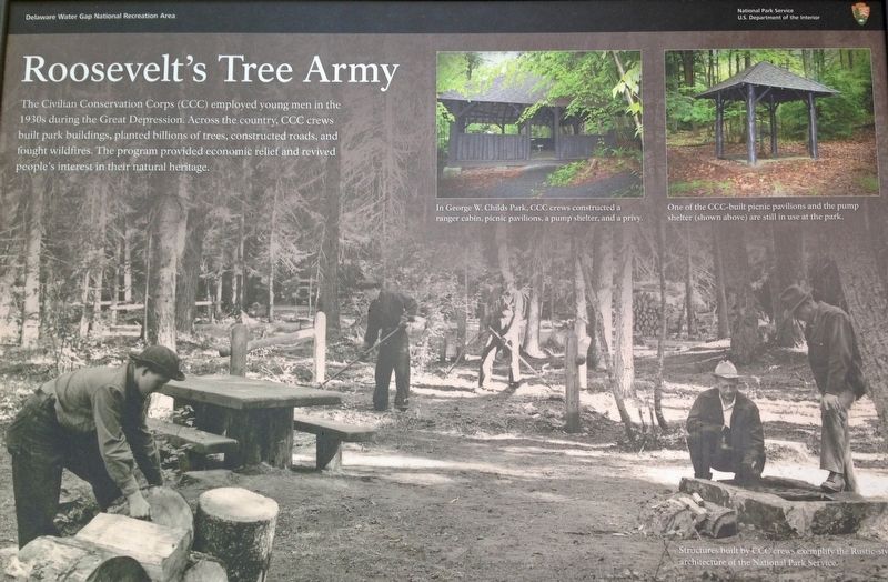 Roosevelt's Tree Army Marker image. Click for full size.