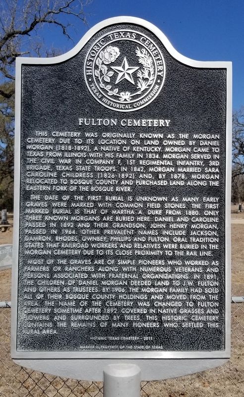 Fulton Cemetery Marker image. Click for full size.
