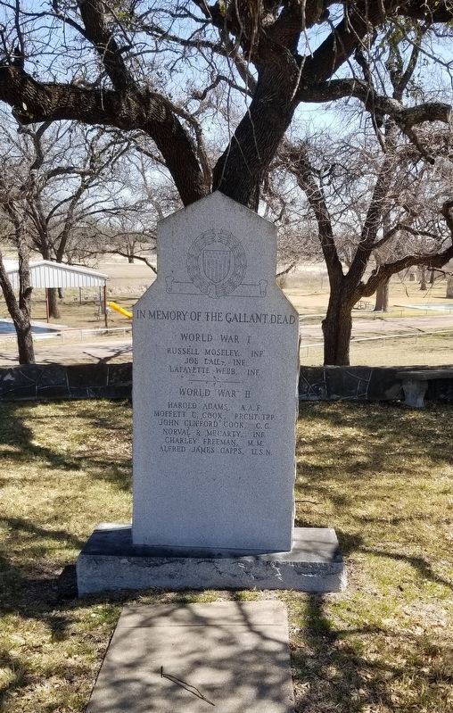 The In Memory of the Gallant Dead Marker in the Katy Park image. Click for full size.