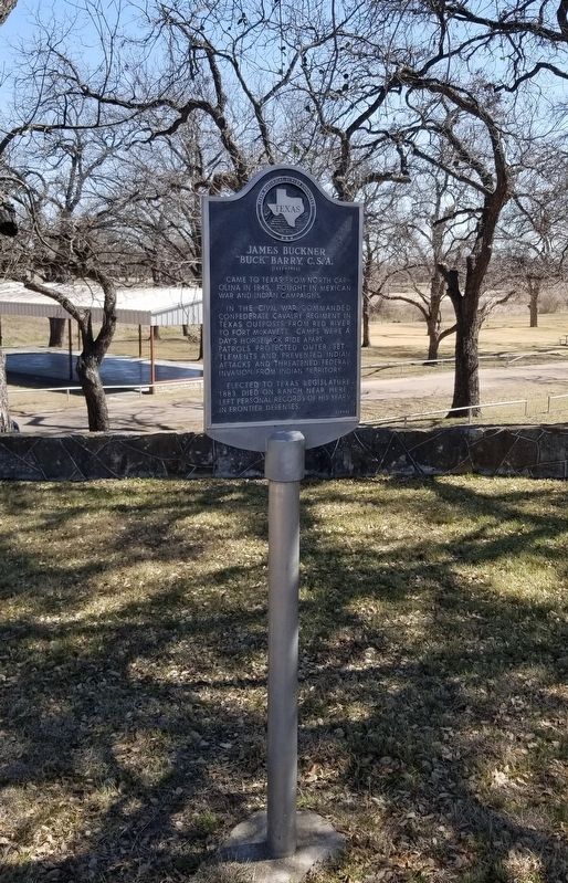 The James Buckner "Buck" Barry, C.S.A. Marker in the Katy Park image. Click for full size.
