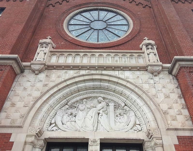 Visitation BVM Church Entrance Tympanum image. Click for full size.