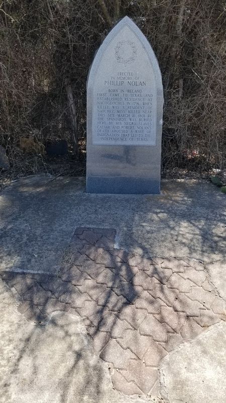 The Phillip Nolan Marker with Texas stone tiles on the ground image. Click for full size.