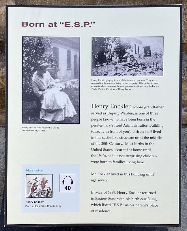 Born at "E.S.P." Marker image. Click for full size.