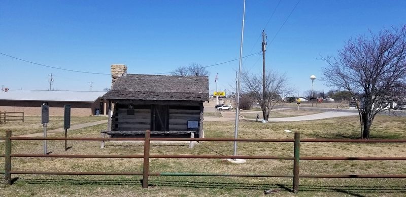 The general view of the Henry Briden Cabin and Marker by the street image. Click for full size.