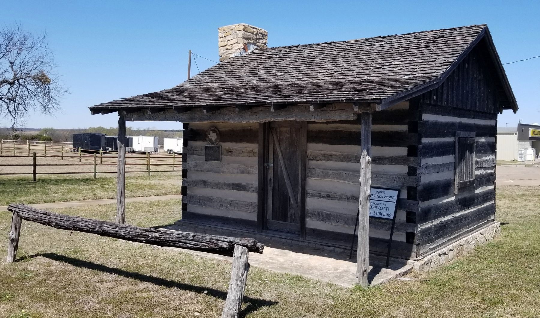 The closeup view of the Henry Briden Cabin and Marker image. Click for full size.