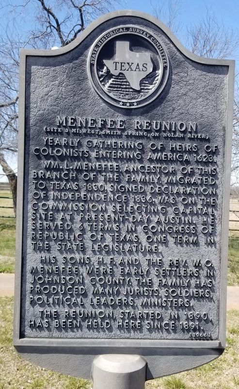 Menefee Reunion Marker image. Click for full size.