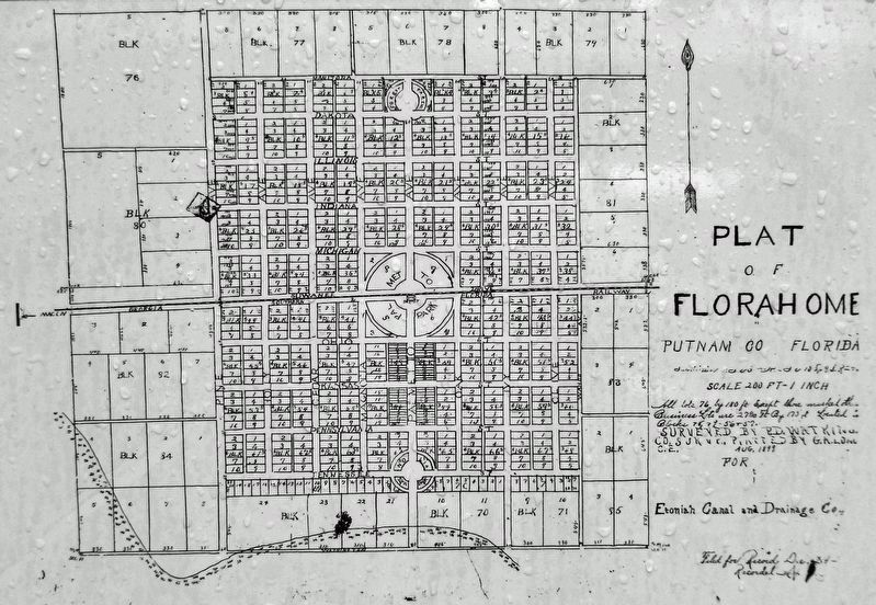Marker detail: Plat of Florahome image. Click for full size.