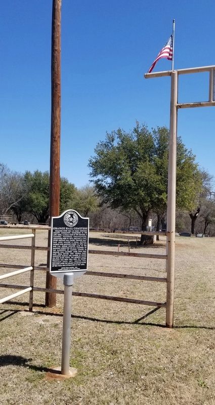 The Grange Hall Cemetery and Marker image. Click for full size.