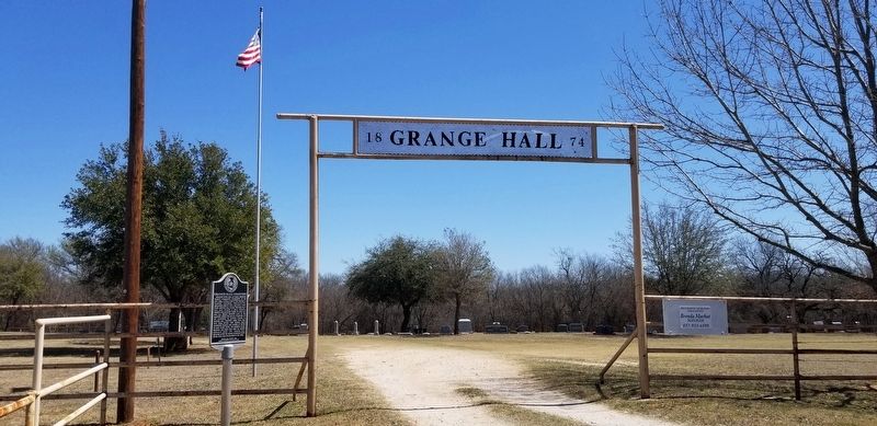 The entrance to the Grange Hall Cemetery image. Click for full size.