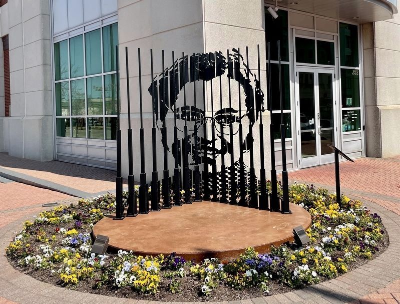 Closeup Portrait of Rosa Parks sculpture. image. Click for full size.