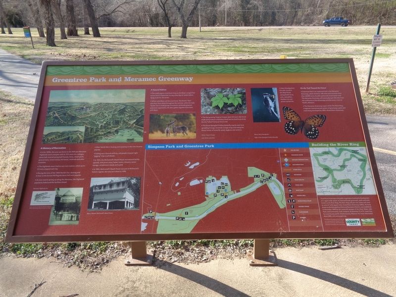 Greentree Park and Meramec Greenway Marker image. Click for full size.
